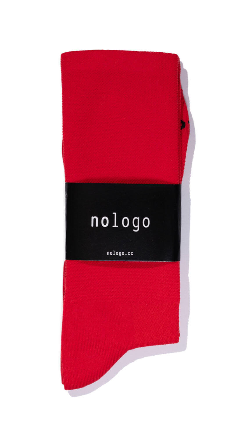 red cycling socks