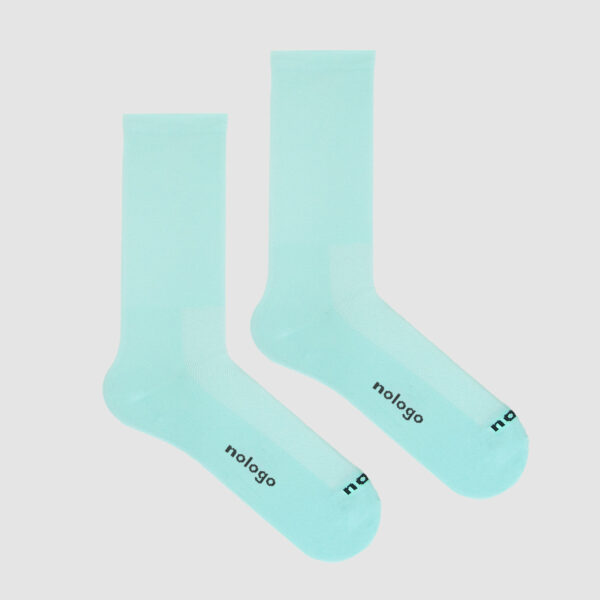 nologo celeste cycling socks: a staple in every cyclist's wardrobe, combining comfort with style.