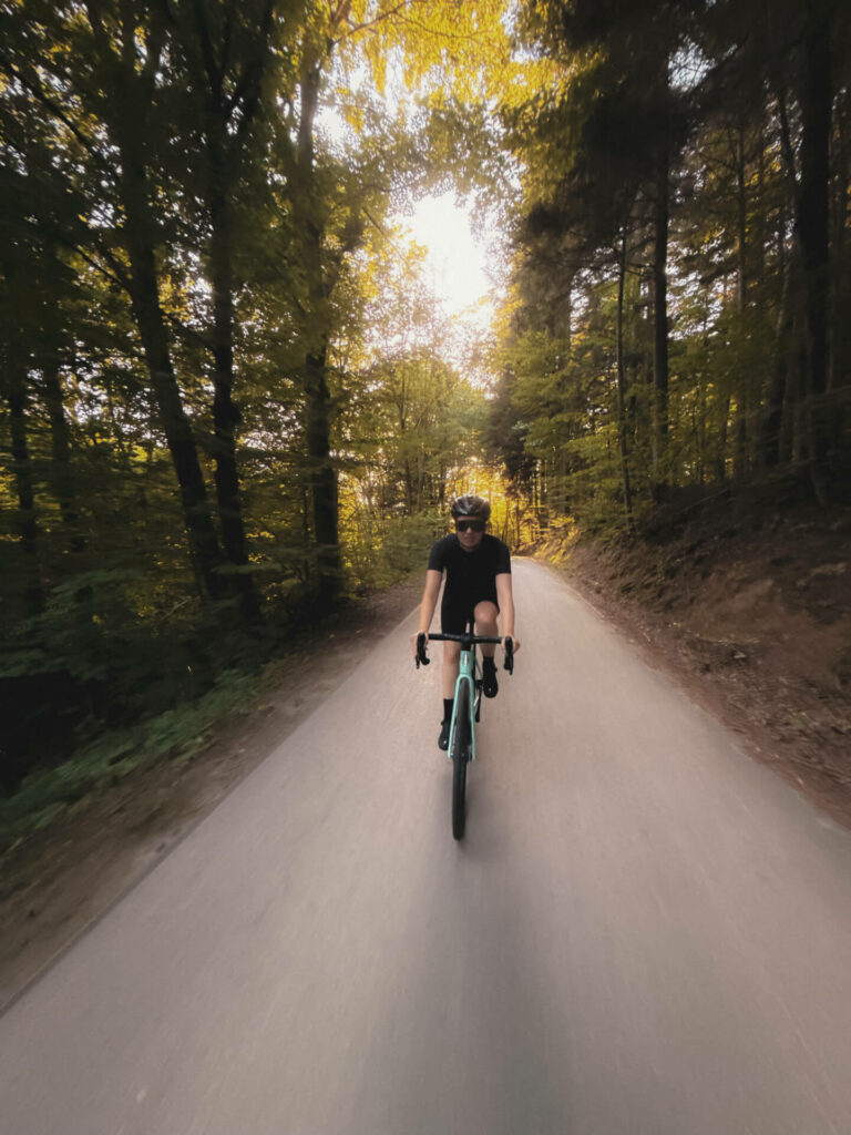 Cycling through Subcarpathian forests at the edge of summer
